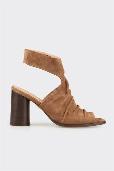 Elle Shoes Naturel Deri Kadın Sandalet