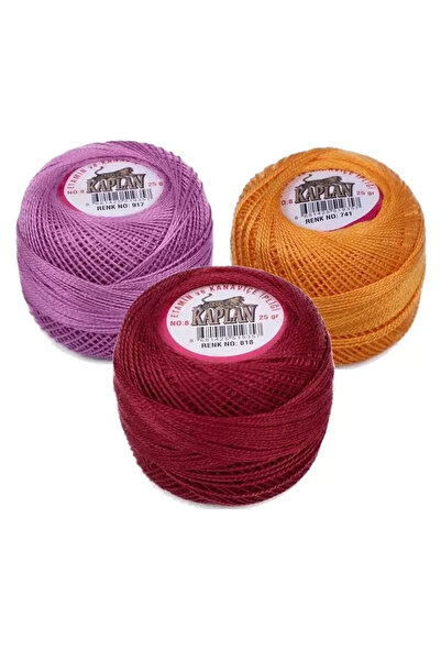 Generic Brand 3 Pieces of Tiger Etamine and Cross Stitch Thread No. 8 Code/Co...