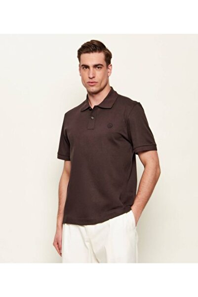BOSS KAHVERENGİ LOGOLU ERKEK POLO T-SHIRT