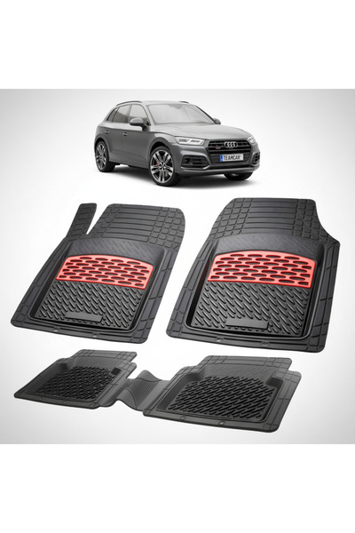 TEAMCAR Συμβατά πατάκια δαπέδου για Audi Q5 FY SUV 2017-2025 |   Κόκκινο