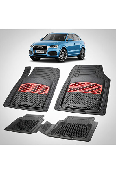 TEAMCAR Συμβατά πατάκια δαπέδου για Audi Q3 8U SUV 2011-2018 |   Κόκκινο