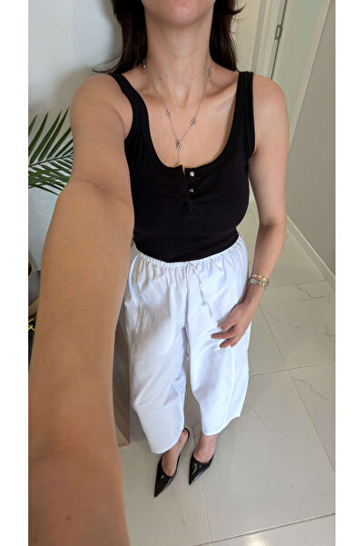 BİRCANÇİL Dlvin Missa Black Strappy Snap-On Tank Top
