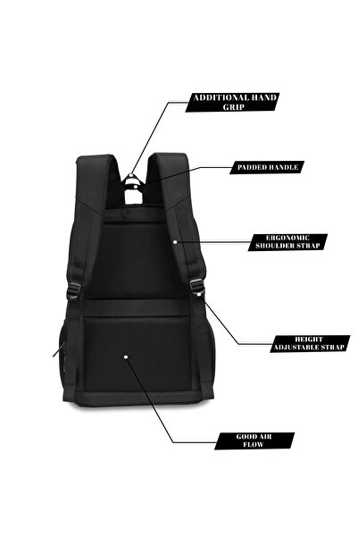 President Stylish & Durable Everyday Carry Backpack - BLACK