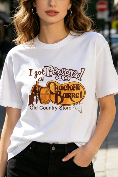 Fleck Womens T Shirts I Got Pegged At Cracker Barrel Old Country Store Vintag...