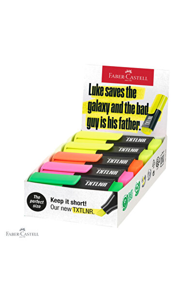 Faber Castell Evidențiatoare mini super-fluorescente Faber-Castell, vârf teși...