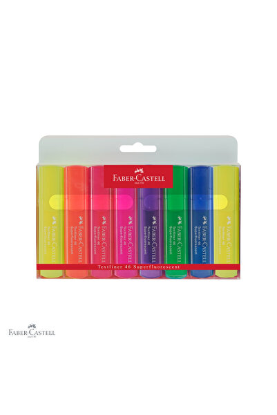 Faber Castell Set de 8 markere de text super-fluorescente Faber-Castell, vârf...