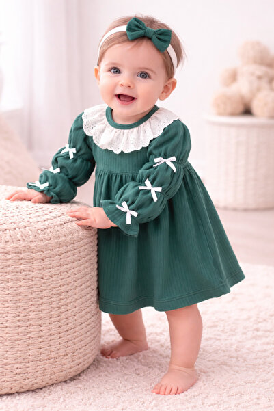 bebekyol Baby Girl Dress with 3 Bows