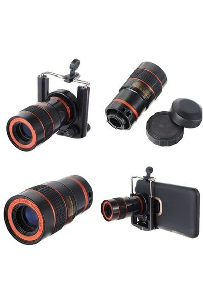 PERİBOİA 8X18 Zoom Teleskop Telefon Kamera Lensi Mini El Dürbünü