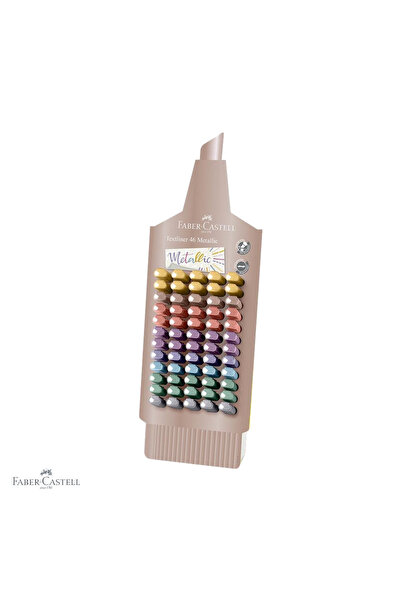 Faber Castell Set de 60 de markere textile metalice Faber-Castell, cu vârf te...