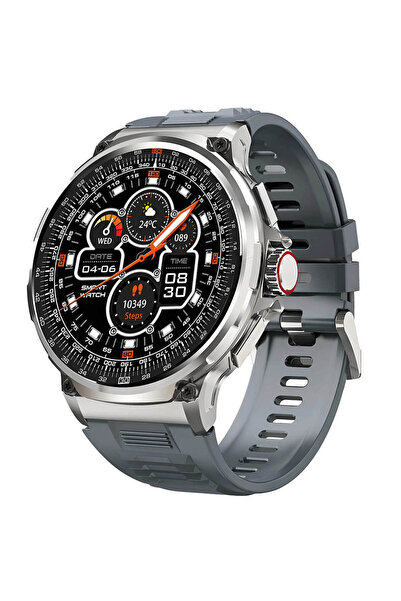 Microwear V 69 Γκρι Έξυπνο Ρολόι Σιλικόνης