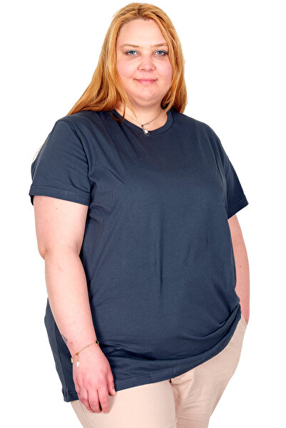 ModeXL Tricou de bază pentru femei, mărime mare, 100% bumbac, bumbac pieptăna...