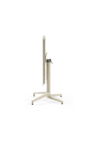 Tilia Moon Katlanır Masa 80X80 cm Bej - Bahçe, Balkon, Kafe, Restoran İçin, İ...