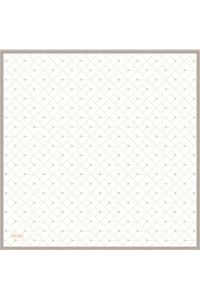 Pierre Cardin Light Beige 90X90 Silk Twill Scarf