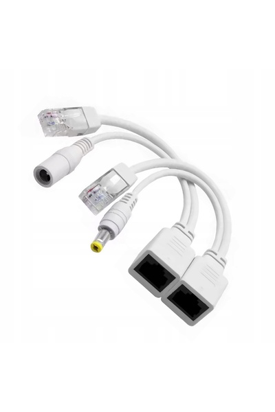 Rosfix P-PoE1 PoE Adapter Set – Passive RJ45 To DC 2.1/5.5 | 2-Piece
