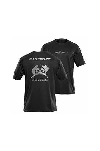 Flying Fisherman Passport Performance Black Tee XXL