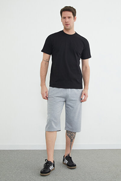 Fulla Moda Κάπρι με ελαστική μέση και κέντημα σε μεγάλο μέγεθος