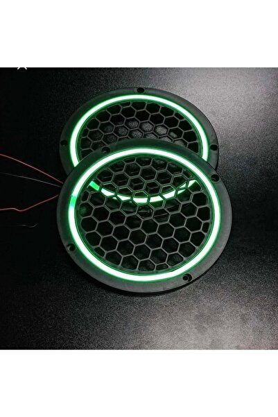 POZART AUDİO SYSTEMS 16cm Yeşil Neon Işıklı Hoparlör ve Midrange Kapağı 1takı...