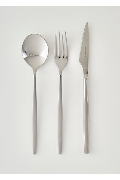Bella Maison Toscana 18 Parça Yemek Çatal Kaşık Bıçak Seti Silver