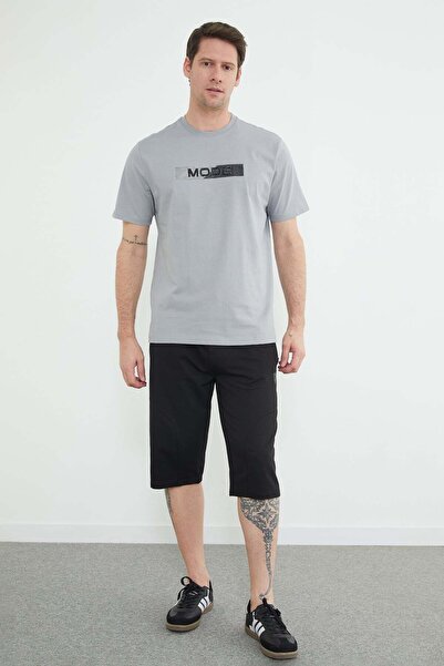 Fulla Moda Κάπρι με στάμπα, ελαστική μέση και τσέπες με φερμουάρ