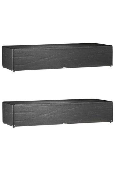 vidaxl Κάλυμμα Ξαπλώστρας 2τεμ.12 Κρίκους 205x75x40 Πολυαιθυλ.3155393