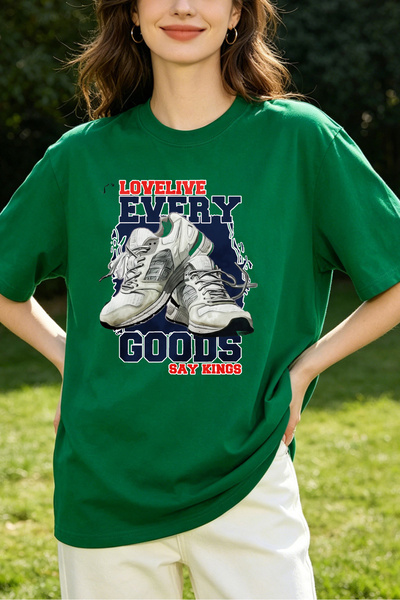 Fleck Womens T Shirts Love Live Every Good Say Kings Sneaker Graphic Casual S...