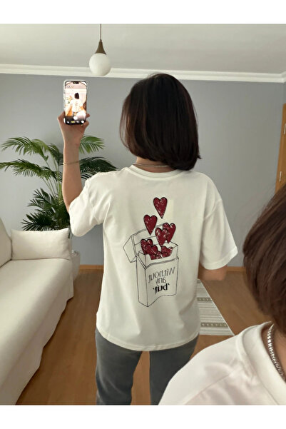 My Blog Εκρού μπλουζάκι με στάμπα από 100% βαμβάκι - 0924