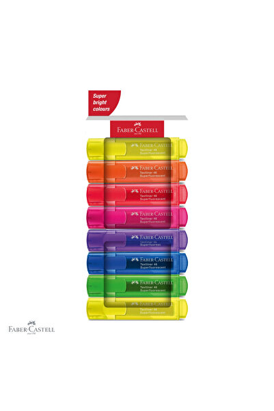 Faber Castell Set de 8 markere de text super-fluorescente Faber-Castell, vârf...