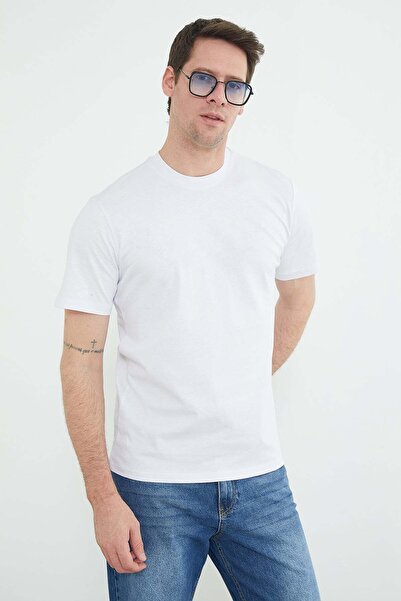 Fulla Moda Basic T-shirt με Γιακά Crew