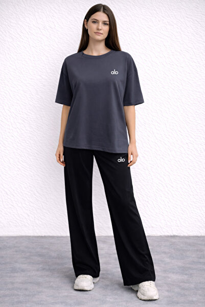 ZAVIXO Women's Oversize 2-Piece Set 100% Cotton Casual Style Trendy Look