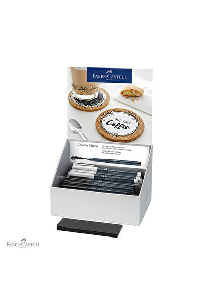 Faber Castell Set de 50 de markere creative alb-negru Faber-Castell, vârf de ...