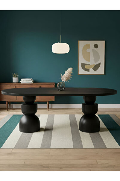 Gazzini Furniture Orbis Oval Ahşap Yemek Masası 100x200