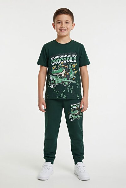 Cansın Mini Set de 2 piese pentru băieți: tricou și pantaloni de trening cu i...