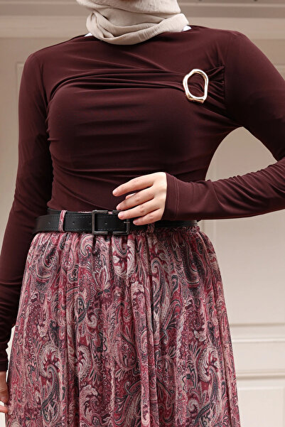 TATULA Sandy Blouse with Buckle