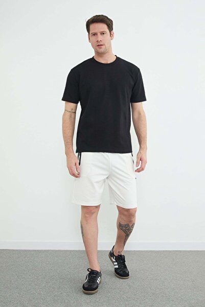 Fulla Moda Σορτς Coolstyle με ελαστική μέση και ετικέτα