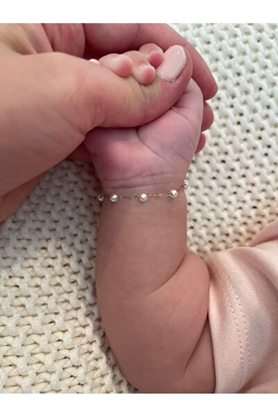 Shiklik İncili Zincir Kız Bebek Bileklik