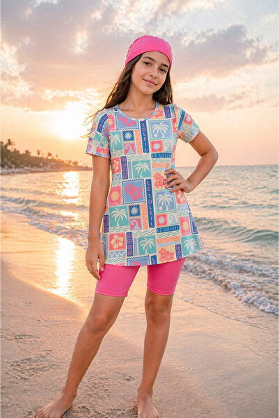 Bilge Trend Κοριτσίστικο Τοπ, Μπονέ, Κολάν 3 τεμαχίων LE SOLEIL Κοντομάνικο Η...