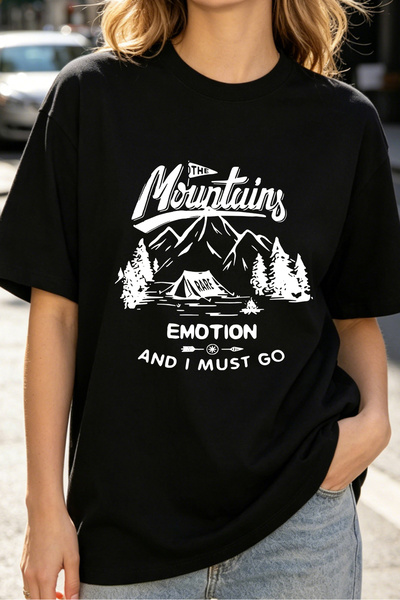 Fleck Womens T Shirts The Mountains Emotion And I Must Go Outdoor Camping Gra...