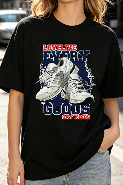 Fleck تي شيرتات نسائية بطباعة جرافيكية بتصميم Love Live Every Goods Say Kings...