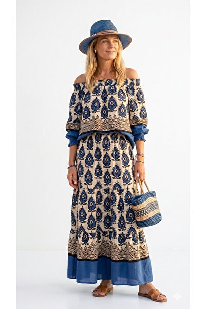 Park Moda Σετ Μπλούζα-Φούστα 100% Βαμβάκι