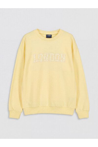 LC Waikiki Crew Neck London Printed Girls' Sweatshirt