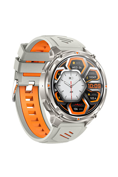 Microwear HT 33 Έξυπνο ρολόι με μετρητή καρδιακών παλμών (Γκρι και Πορτοκαλί ...