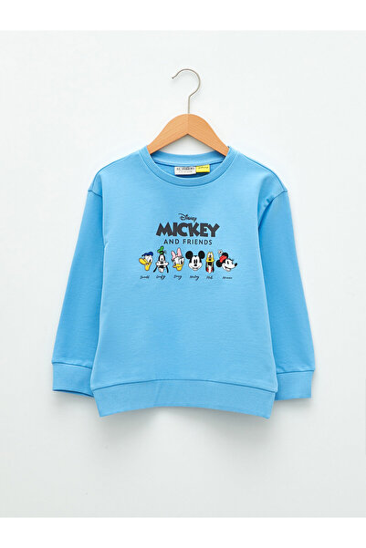 LC Waikiki Crew Neck Mickey and Friends Printed Long Sleeve Girls' Sweatshirt