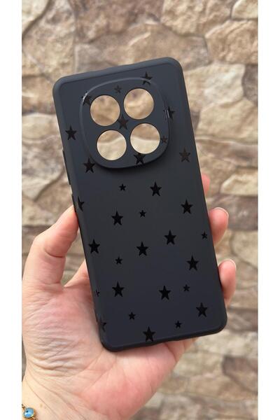 Vip Case Redmi Note 14 Pro 4G Uyumlu Mini Siyah Yıldız Desenli Silikon Darbe ...