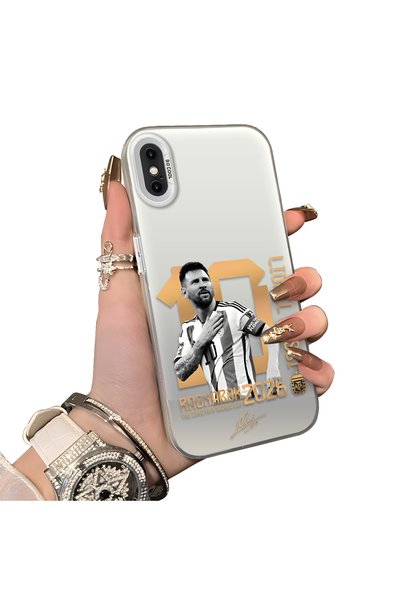 ucuc iPhone X/Xs Compatible Hard Acrylic Back Silicone Edge Lens Protection Case