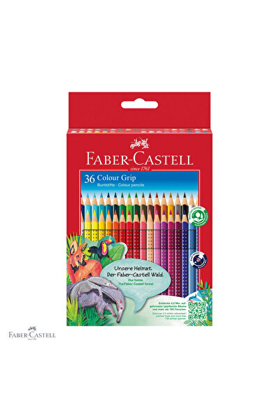 Faber Castell Set de 36 de creioane colorate Faber-Castell Grip 2001, formă t...