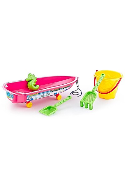 Güçlü Toys Sand play set with 5 accessories Pink Luxury Boat