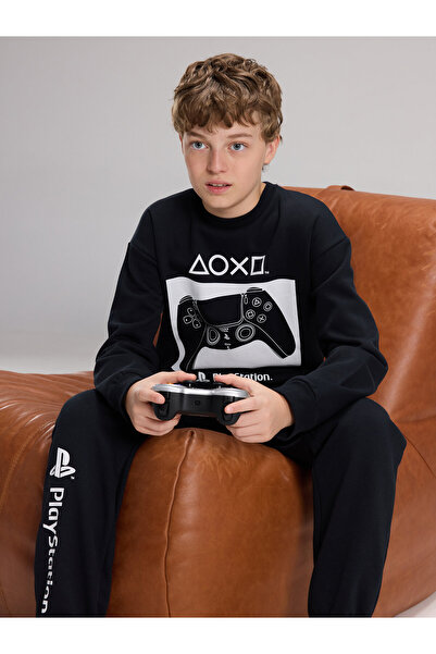 LC Waikiki PlayStation Printed Boys' Thick Sweatshirt