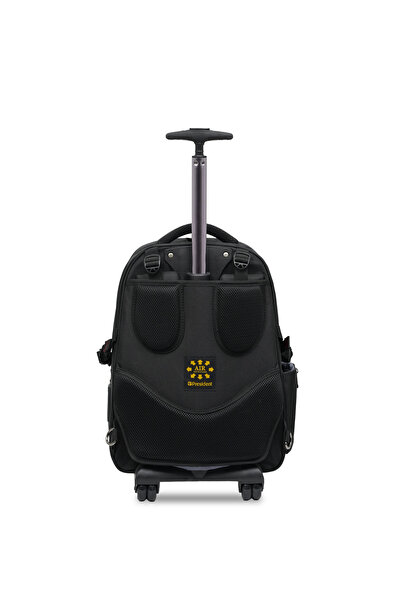 President 18-Inch Rolling Backpack Trolley Bag - 1680D Ballistic Nylon, Water-Resistant,(Model 1850)