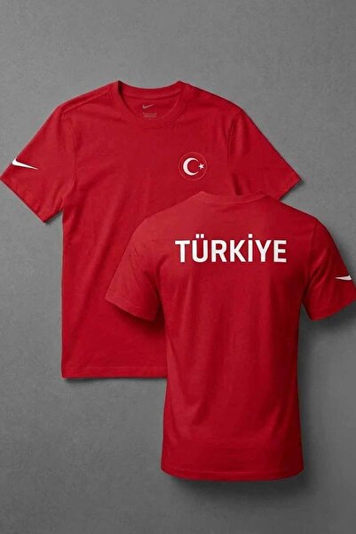 Nike Ανδρικό μπλουζάκι Εθνικής Ομάδας Τουρκίας 100% Βαμβάκι Λευκό/Μαύρο/Κόκκινο