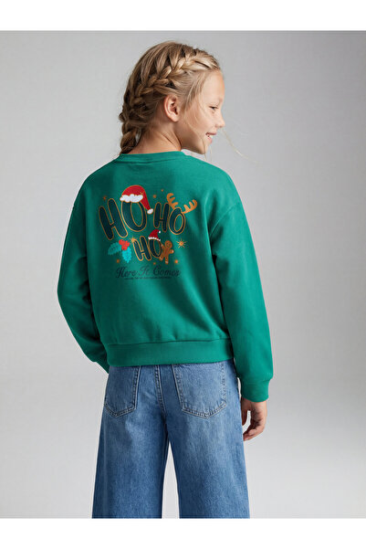 LC Waikiki New Year Themed Girls' Thick Sweatshirt